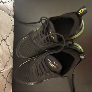 Nike Kids Black and Neon Green Sneakers